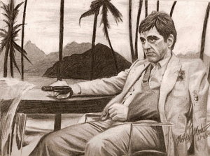 300x223 tony montana drawing - Tony Montana Drawing