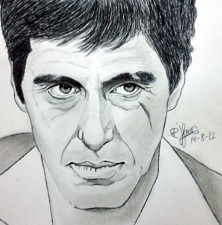 759x768 tony montana ramiro garcia - Tony Montana Drawing