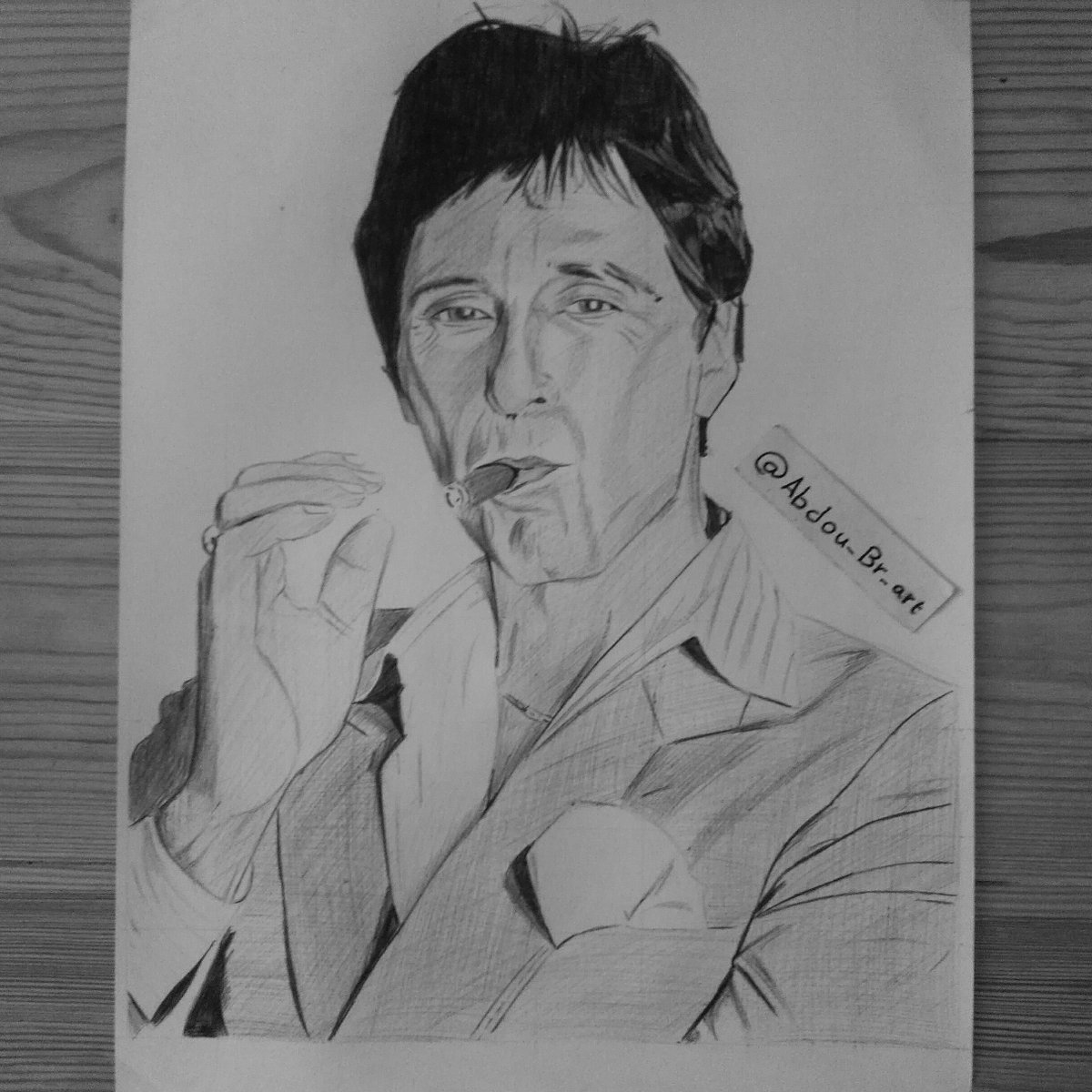 1200x1200 abdou br art on twitter my new ballpoint pen drawing of al - Tony Montana Drawing