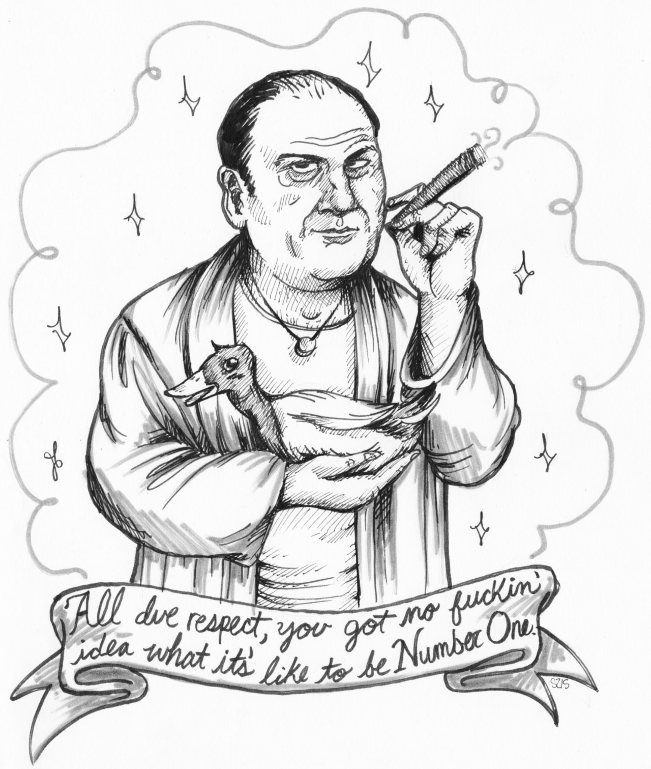 1280x1511 Illustrator, Comic Artist, Rebel Drew Tony Soprano For My - Tony Soprano Drawing