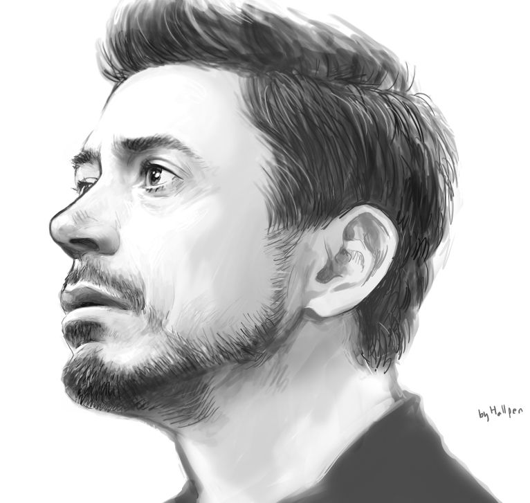 766x727 iron man - Tony Stark Drawing