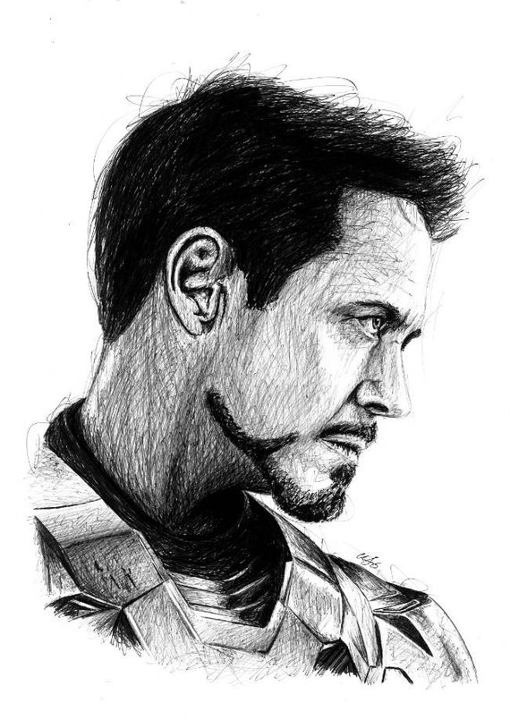 Tony Stark Drawing at PaintingValley.com | Explore collection of Tony