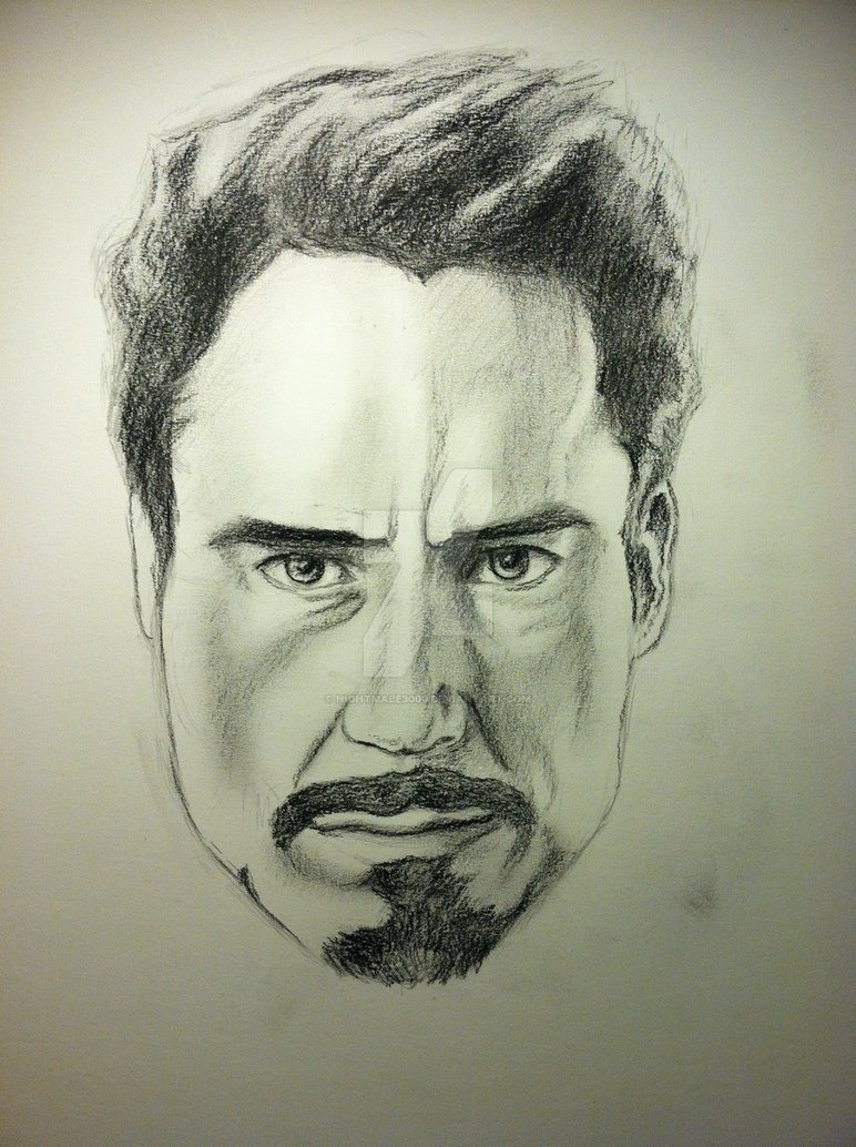 772x1034 tony stark sketch - Tony Stark Drawing
