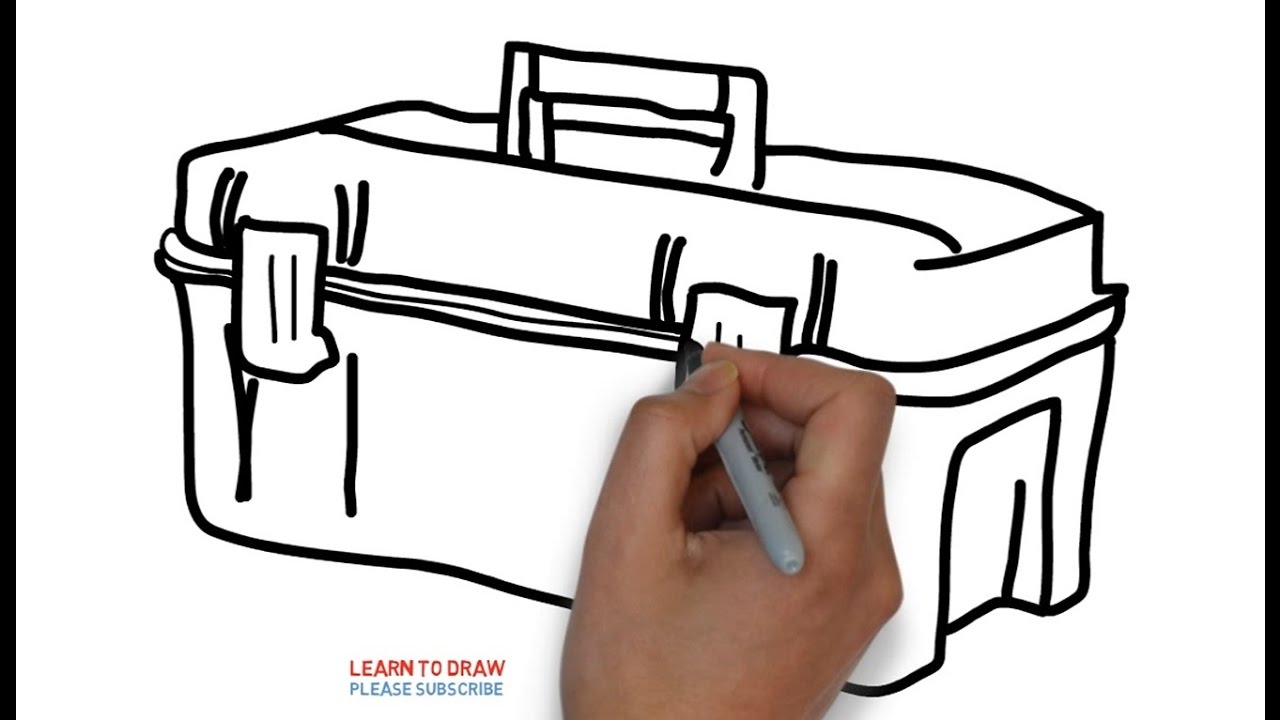 1280x720 How To Draw A Tool Box Step - Toolbox Drawing