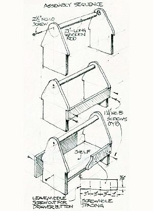 300x413 How To Build A Toolbox Simple Diy Woodworking Project - Toolbox Drawing