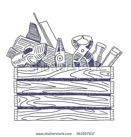 450x470 Tool Box Drawing Auto Toolbox Vector Drawing - Toolbox Drawing
