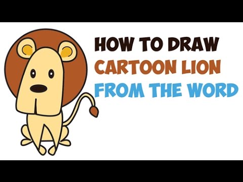 480x360 How To Draw A Cartion Lion Step - Toon Drawing
