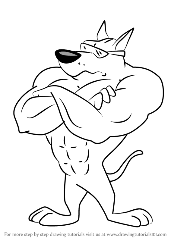 567x800 Learn How To Draw Arnold The Pit Bull From Tiny Toon Adventures - Toon Drawing