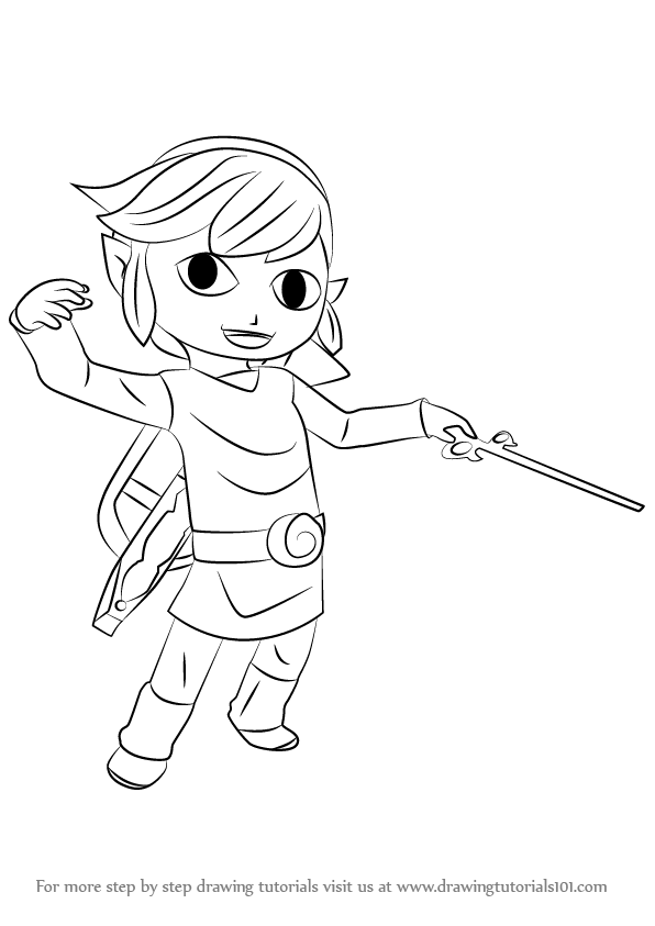 596x843 learn how to draw toon link from super smash bros - Toon Link Drawing