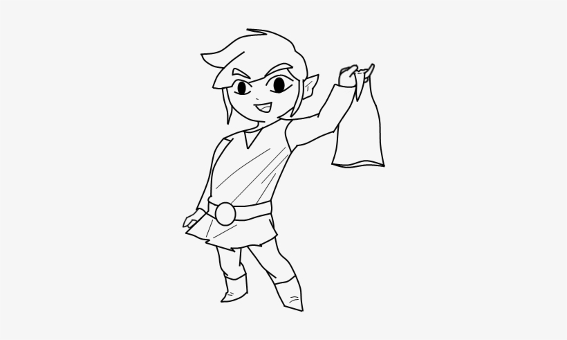 820x491 toon link drawing at getdrawings - Toon Link Drawing