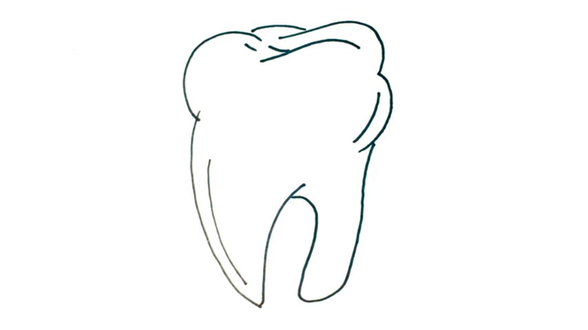 Как легко нарисовать зуб