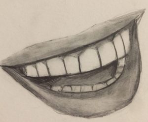 300x248 How To Draw Teeth That Don't Look Like Chiclets - Tooth Drawing