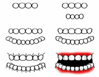 200x156 How To Draw Teeth Mouths And The Human Face Drawing Tutorials - Tooth Drawing Cartoon