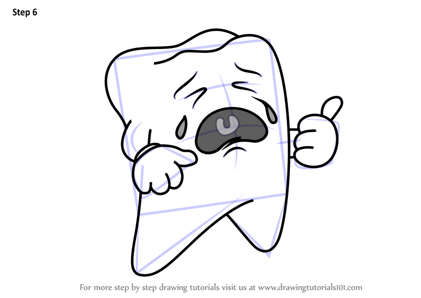 848x602 learn how to draw a crying tooth - Tooth Drawing Cartoon