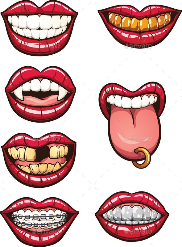 590x800 Cartoon Mouths - Tooth Drawing Cartoon