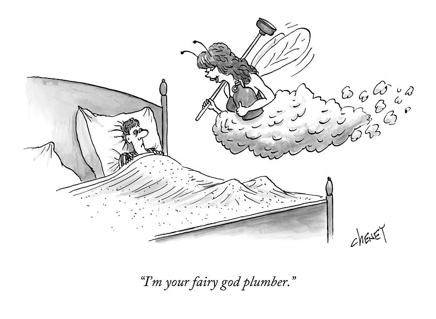 900x659 a man in bed sees a tooth fairy like figure - Tooth Fairy Drawing