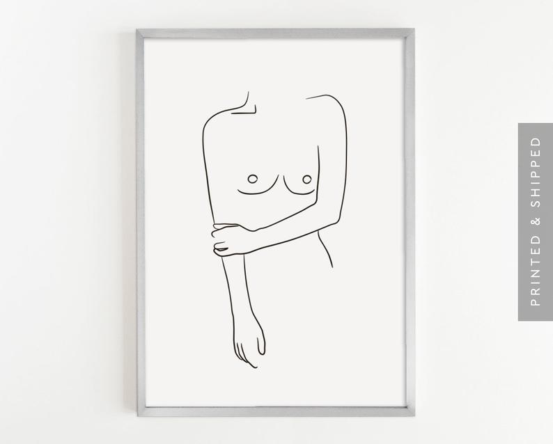 794x638 female nudity print female illustration line drawing woman etsy - Tooth Line Drawing
