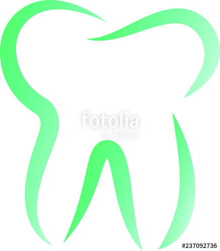 438x500 stylish line drawing of tooth stock image and royalty free vector - Tooth Line Drawing