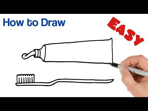 480x360 Download How To Draw Toothbrush And Toothpaste - Toothbrush And Toothpaste Drawing