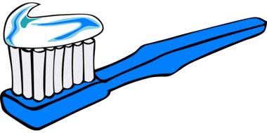 380x190 red toothbrush blue toothpaste hygiene drawing free image - Toothbrush And Toothpaste Drawing