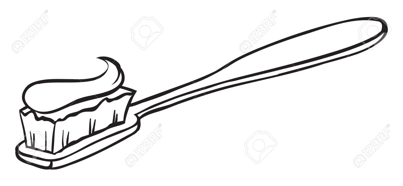 1300x599 Toothbrush Clipart Toothpaste Drawing - Toothbrush And Toothpaste Drawing