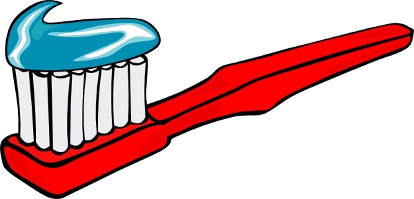 600x289 Toothbrush With Toothpaste Clip Art Free Vector In Open Office - Toothbrush And Toothpaste Drawing