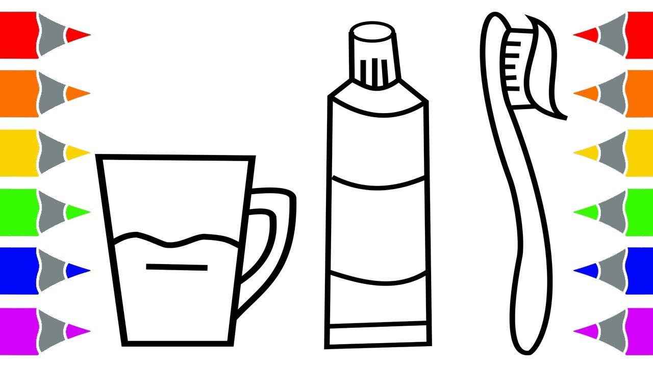 1280x720 Toothbrush And Toothpaste - Toothbrush And Toothpaste Drawing