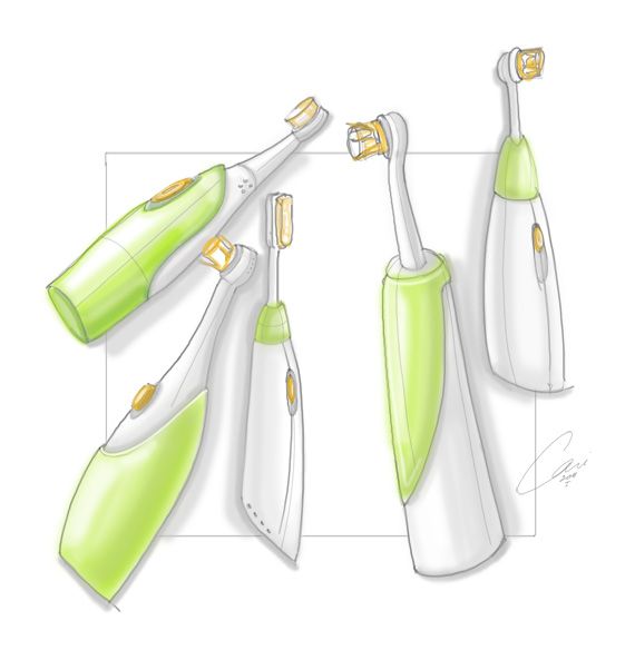 570x584 electric toothbrush vs manual toothbrush art sketches - Toothbrush Drawing