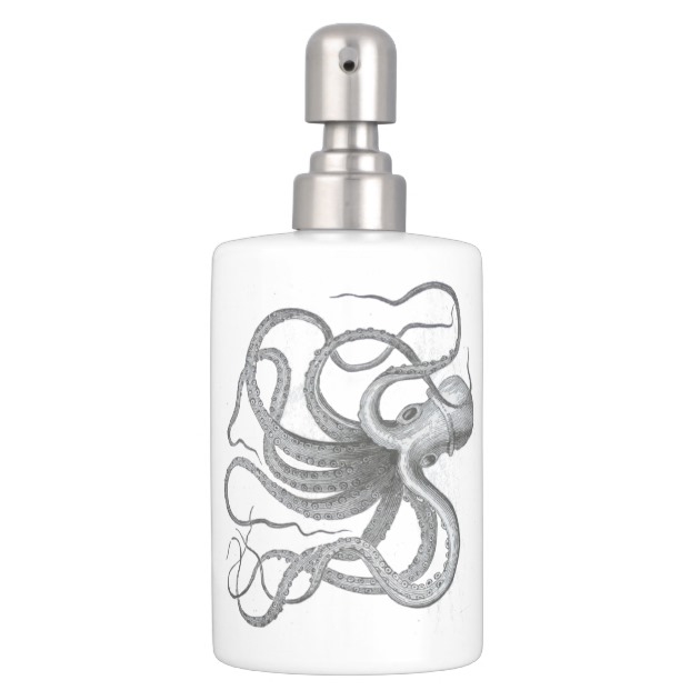 630x630 nautical steampunk octopus vintage kraken drawing soap dispenser - Toothbrush Drawing
