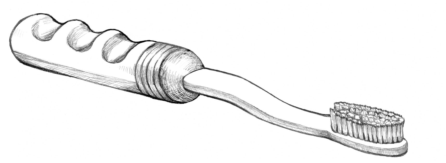рисунок зубной щеткой карандашом