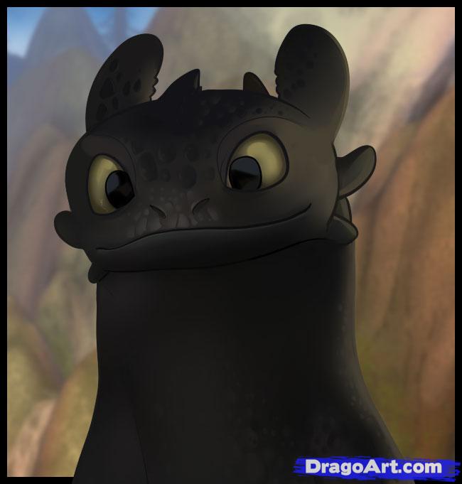 650x681 how to draw toothless, step - Toothless Dragon Drawing