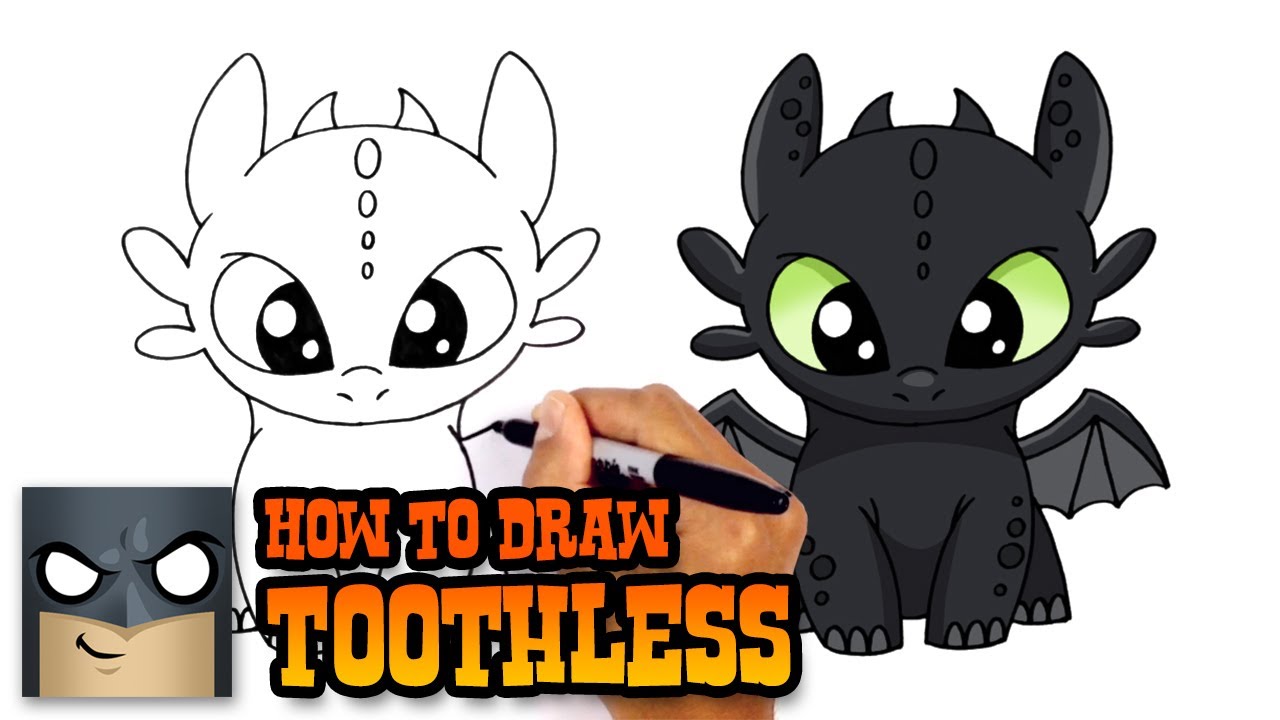 1280x720 how to draw toothless how to train your dragon - Toothless Dragon Drawing