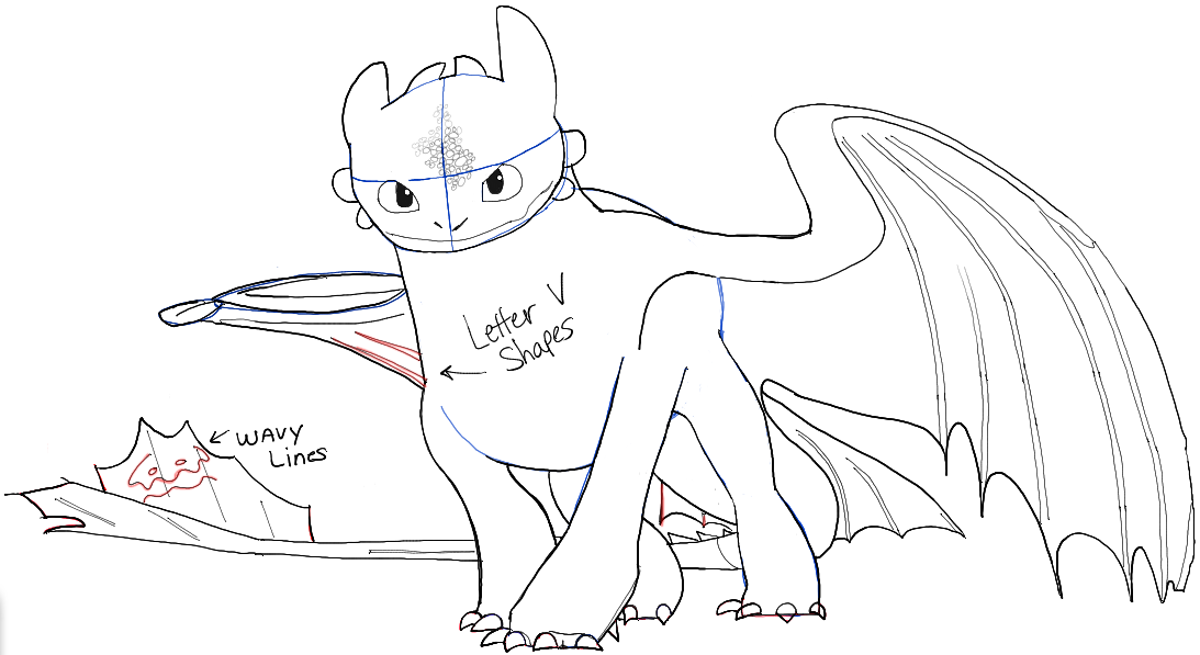 1093x597 how to draw toothless from how to train your dragon in easy - Toothless Dragon Drawing