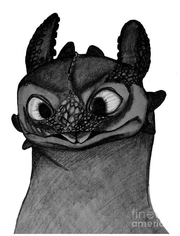 687x900 toothless, how to train your dragon drawing - Toothless Drawing