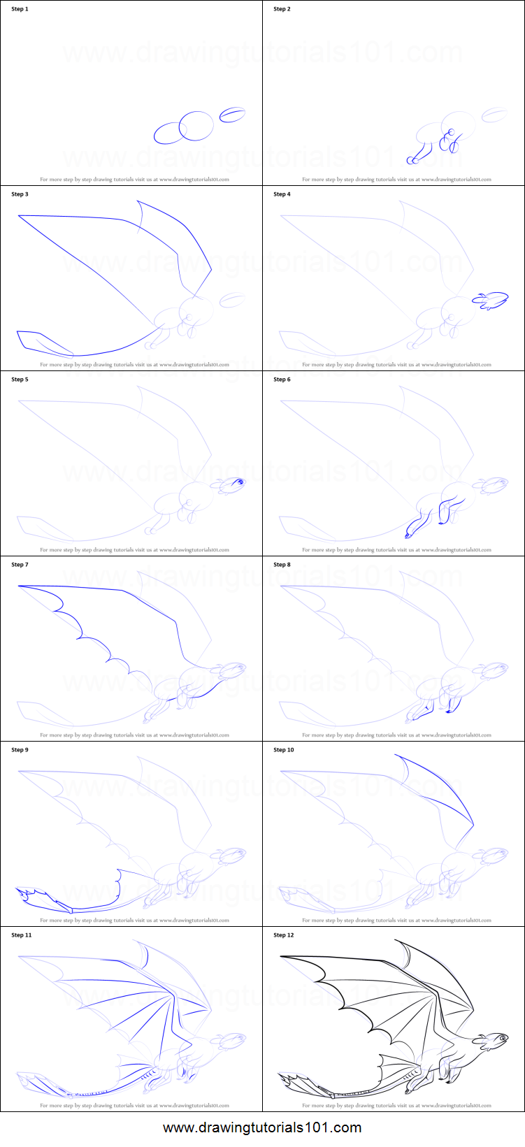 751x1641 how to draw toothless flying from how to train your dragon - Toothless Flying Drawing