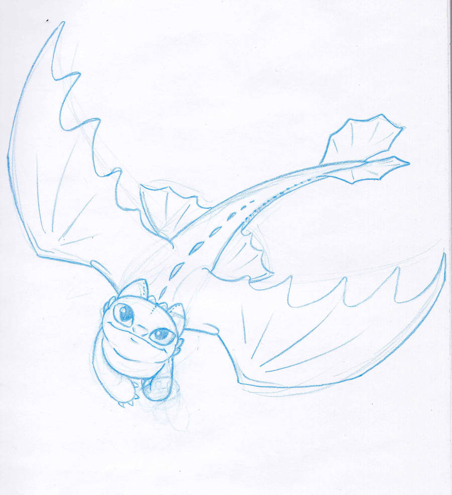 Toothless Flying Drawing at PaintingValley.com | Explore collection of ...