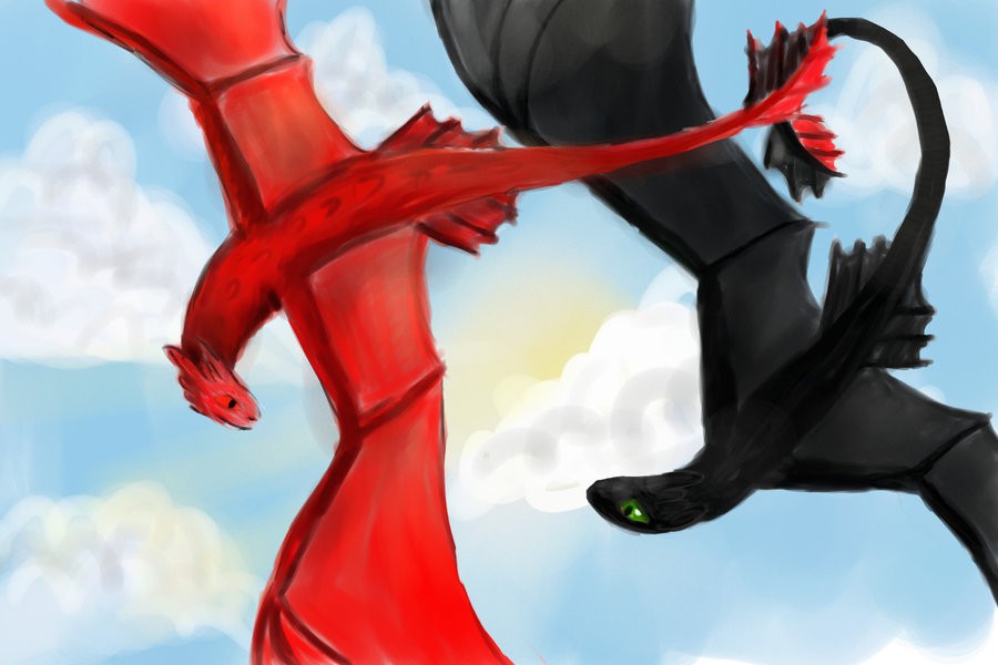 900x600 Fanart - Toothless Flying Drawing