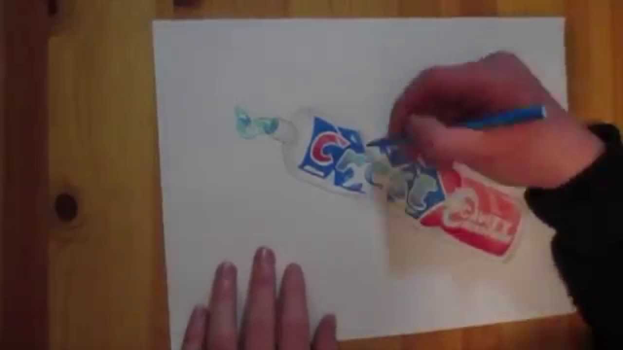 1280x720 Realistic Drawing Tube Of Toothpaste Time Lapse - Toothpaste Drawing