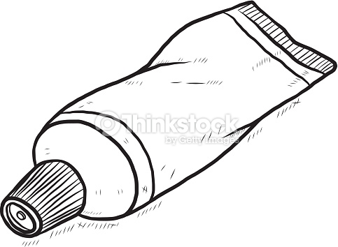 483x354 Toothpaste Clipart Black And White Clipart Station - Toothpaste Drawing