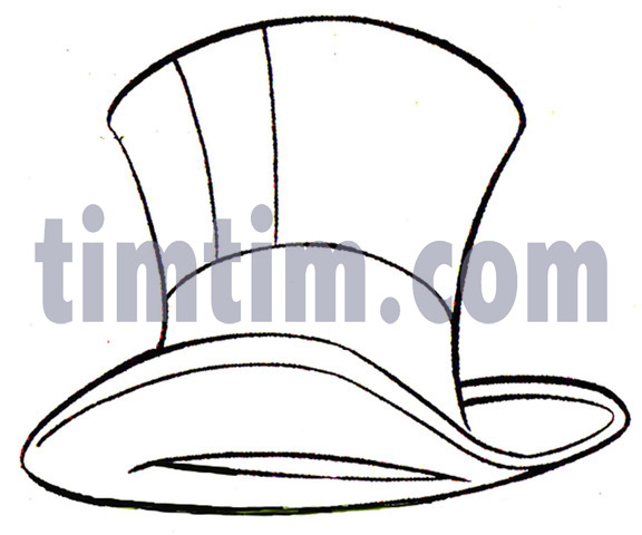 576x480 free drawing of a top hat bw from the category beauty fashion - Top Hat Drawing