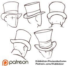 236x228 top hats reference sheet - Top Hat Drawing