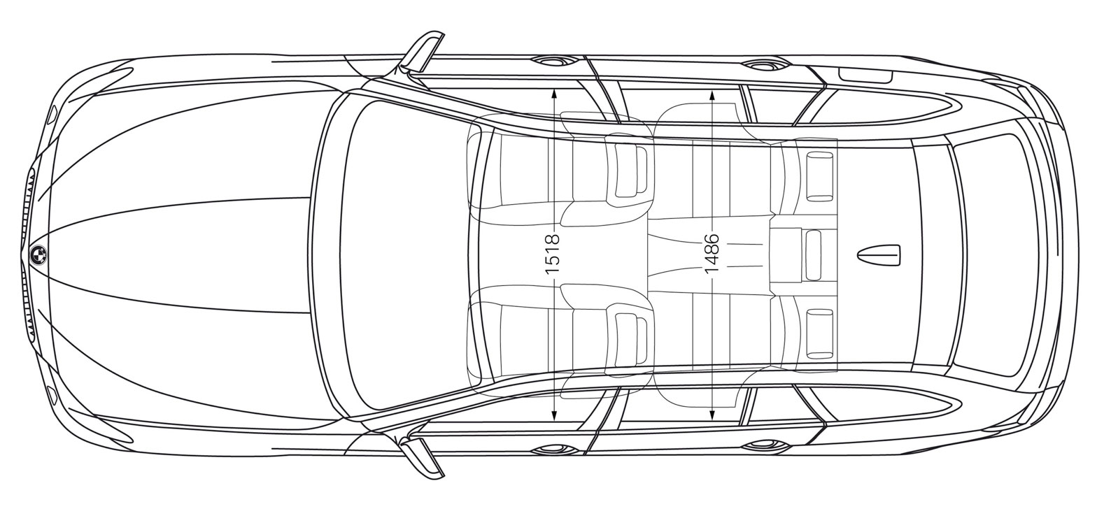 1578x761 Car Drawing Top View Eskay - Top View Drawing