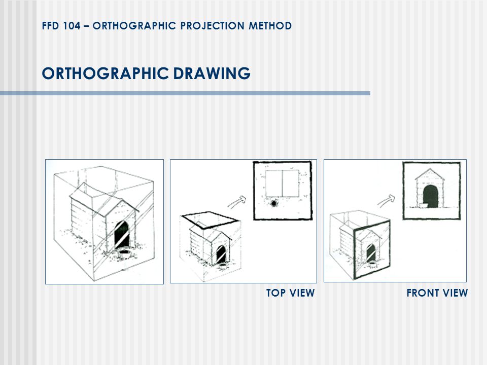 960x720 Orthographic Drawing Top View Front View - Top View Drawing