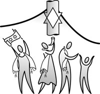 200x188 Simchat Torah Congregation Hakafa - Torah Drawing