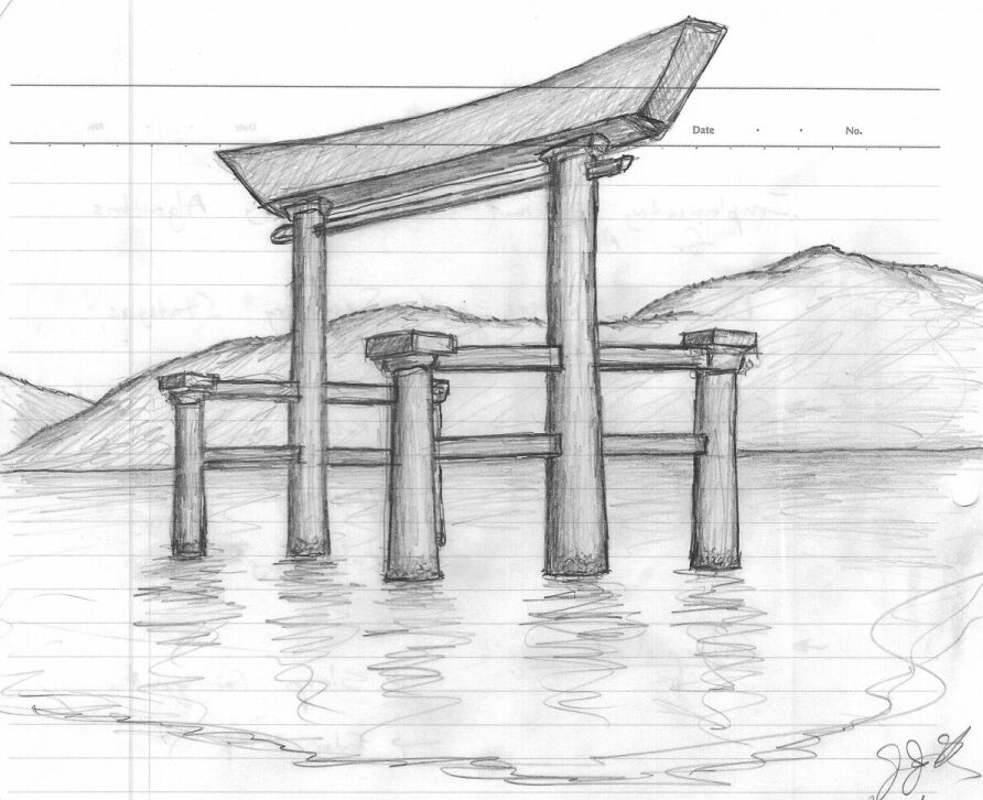 Torii Gate Drawing at Explore collection of Torii