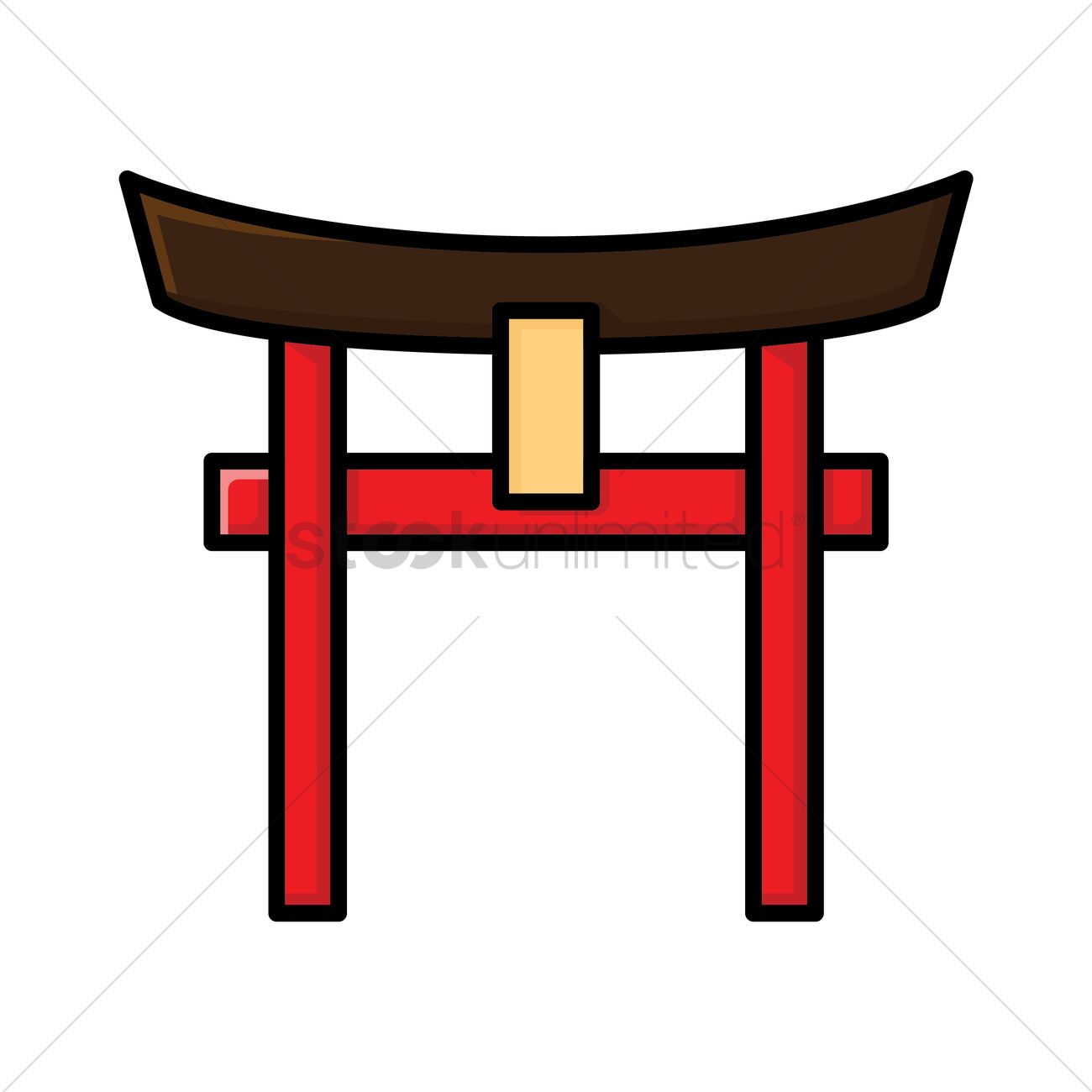 1300x1300 Torii Gate Clipart - Torii Gate Drawing