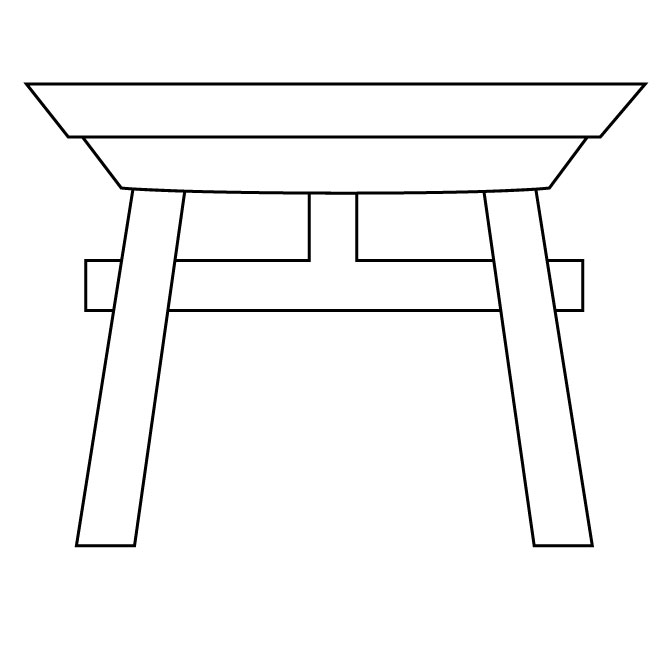 660x660 Torii Gate Vector Symbol - Torii Gate Drawing
