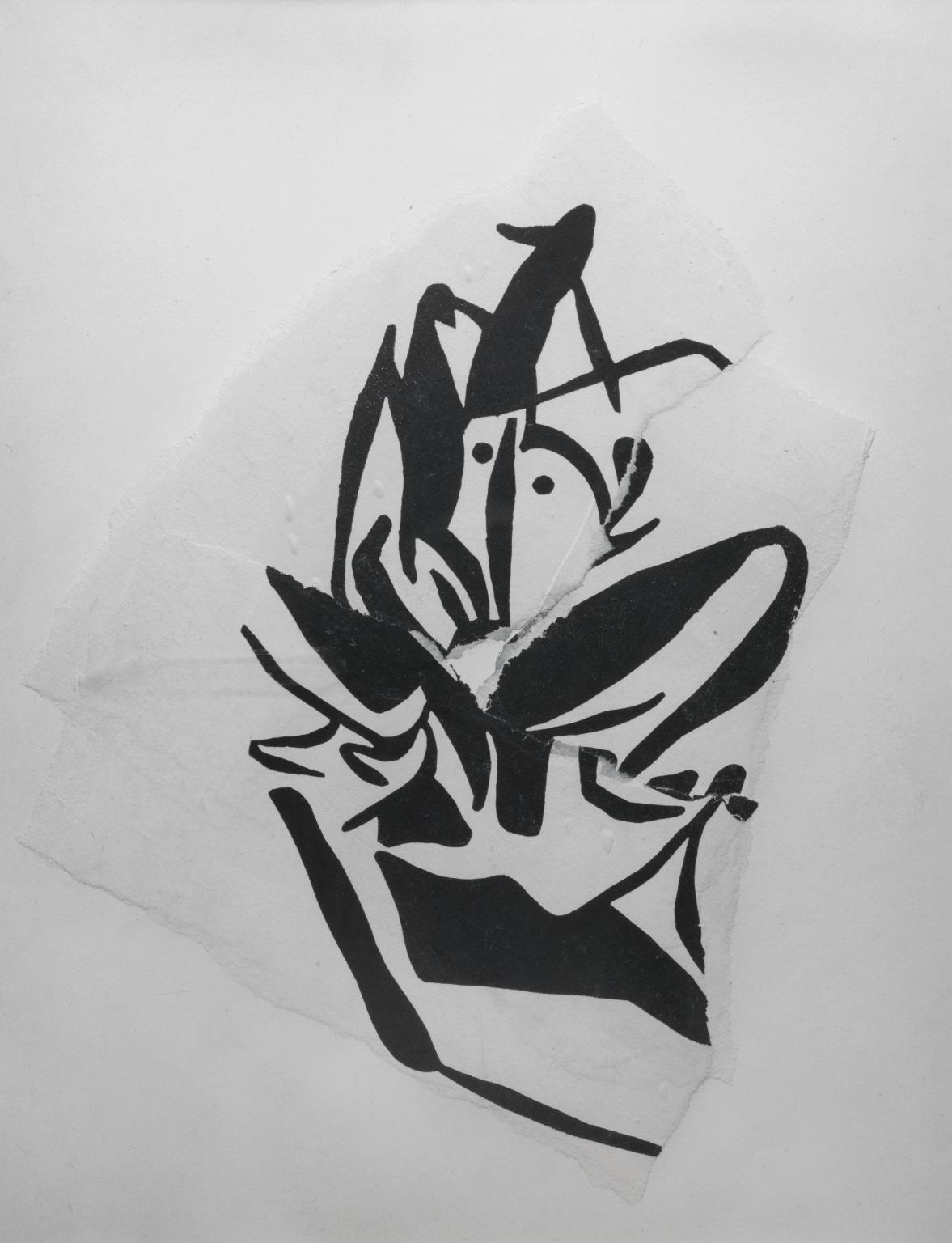 1177x1536 torn up woodcut', jean arp - Torn Drawing