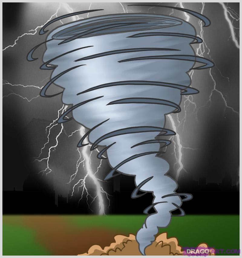 800x854 how to draw a tornado, step - Tornado Cartoon Drawing