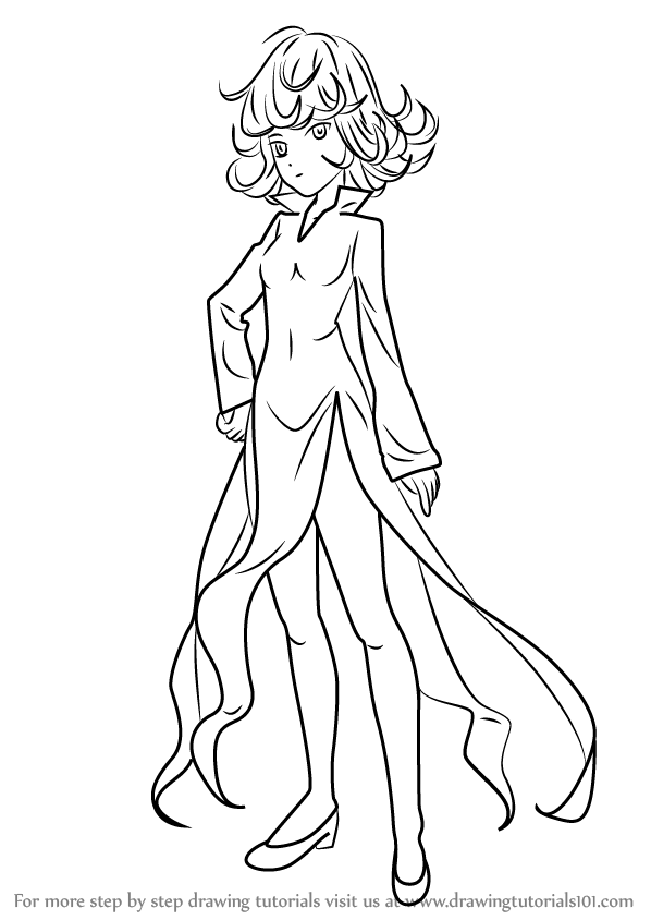 598x844 learn how to draw tornado of terror from one punch man - Tornado Drawing